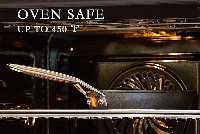 MsMk Small Frying pan, 8-inch Nonstick Durable Egg Omelet Skillet with Stay-Cool Handle, Limestone Non Stick Coating From GRE, 4mm Stainless Steel Base Induction, Oven Safe, Dishwasher Safe