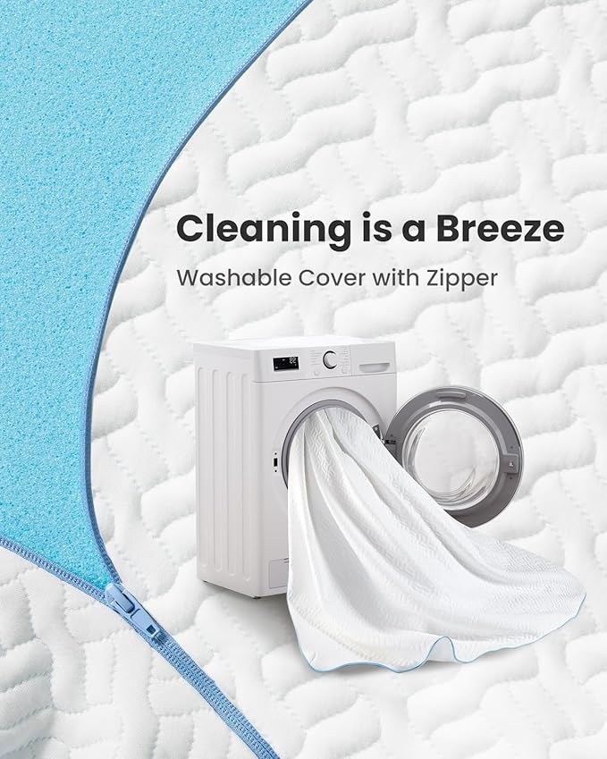 Dreamsmith Twin Mattress Topper - 4 Inch Cooling Gel Memory Foam Mattress Pad for Pressure Relief, Bed Topper with Removable Washable Soft Cover Non-Slip, CertiPUR-US & Oeko-Tex Certified