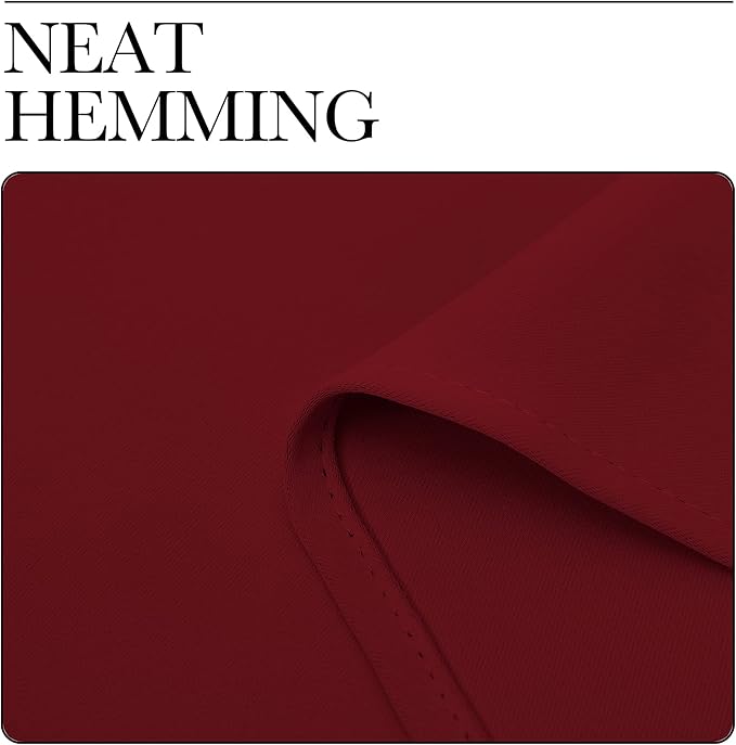 NICETOWN Christmas Burgundy Red Kitchen Blackout Curtain Panels, Thermal Insulated Grommet Top Blackout Draperies and Drapes for Basement (2 Panels, W42 x L68-inch)