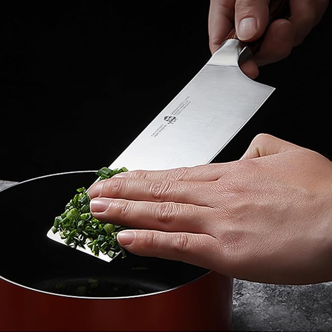 TUO Nakiri Knife 6.5" Vegetable Cleaver, Japanese Chef Knife for Kitchen Vegetable Chopping, German High Carbon Stainless Steel, Ergo Pakkawood Handle
