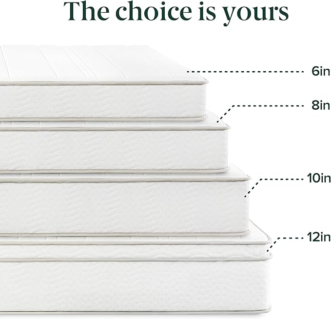 ZINUS 8 Inch Foam and Spring Hybrid Mattress [New Version], Queen, Fiberglass Free, Medium Firmness, Durable Support, Certified Safe Foams & Fabric, Mattress in A Box