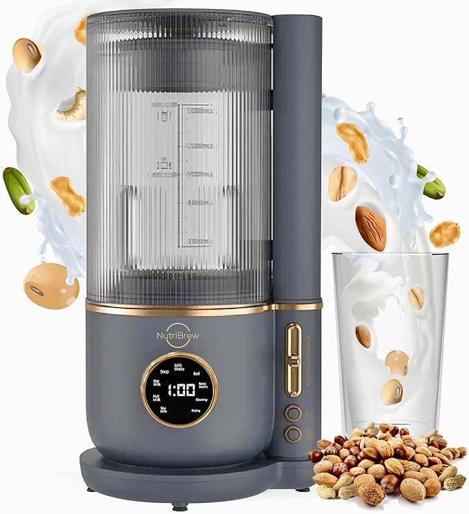 Nut Milk Maker | 50 oz Automatic Plant-Based Milk Machine | 9-in-1 Easy Use Milk Maker | 2025 Plant Milk Machine | Soy Milk Maker | Oat Milk Maker | Almond Milk Maker