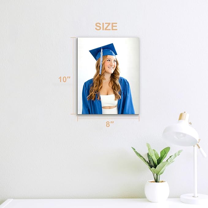 Custom Graduation Canvas Prints with Your Photos,Graduation Decorations, Personalized Graduation Canvas Wall Art Gifts Idea for Daughter, Son, Sibling or Friend (8" X 10")