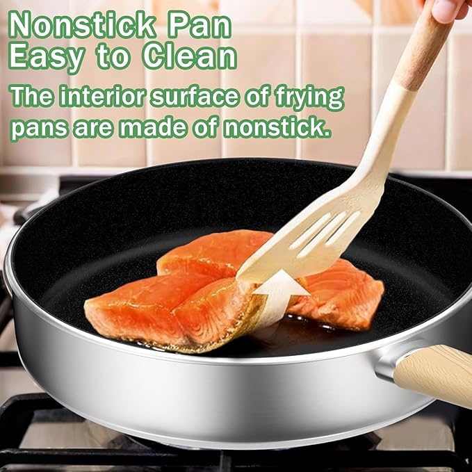 Stainless Steel Cookware Set 13-Piece, Pots and Pans Set, Induction Cookware, Kitchen Cooking Set, Oven Safe