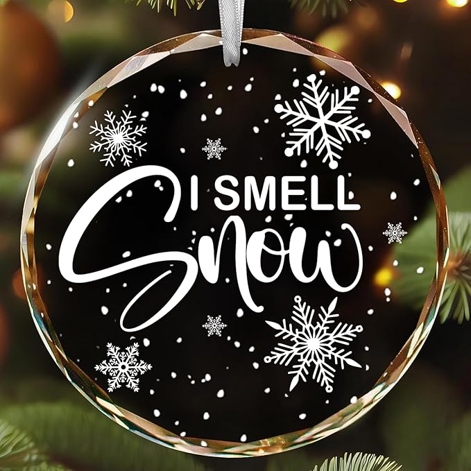 I Smell Snow Ornament - Ideal Christmas Tree Decorations for Film Enthusiasts, Fun and Unique Xmas Clearance Ornaments, Snowman Gifts for Movie Lovers, 2025 Snowy Snowman Christmas Ornaments