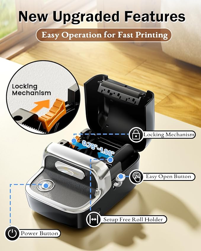 Phomemo M150 Upgrade Label Maker, Mini Bluetooth Thermal Label Printer, 2 Inch Label Maker Machine with Tape for Home, School, Office, with 400+ Fonts, 6000+ Icons, Compatible with Phone, PC