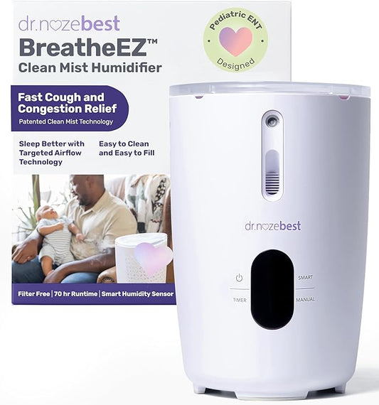Dr. Noze Best | BreatheEZ - Humidifier | Pediatric ENT-Designed Baby Care | Targeted Humidity | No Standing Water | Clean Mist Humidifier