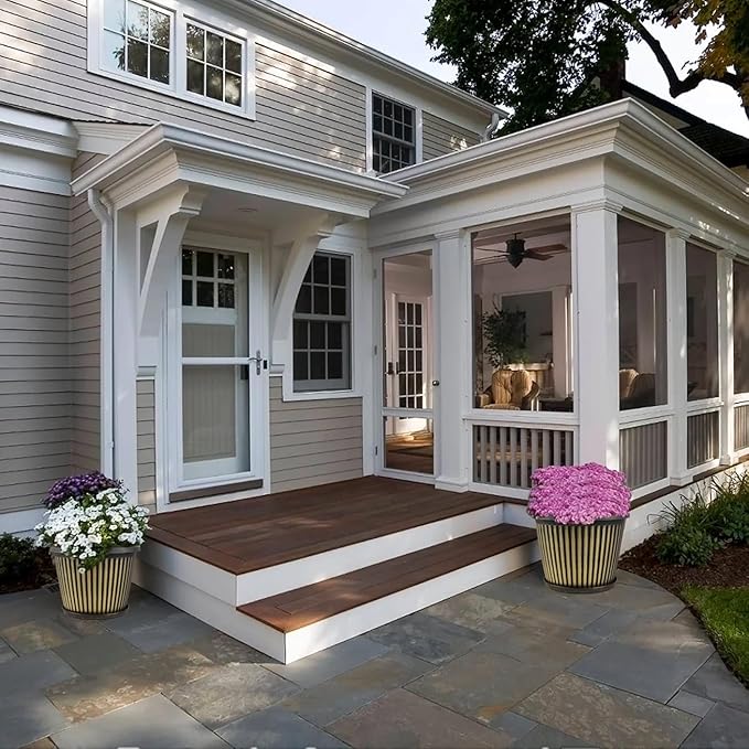 Large-Planter-Indoor-Outdoor Plant Pots, 14 inch 4 Pack Plastic Flower Pots with Saucer And Drainage Holes, Modern Garden Planters For Planting Medium Large Plants， Decorative Resin Garden Pots