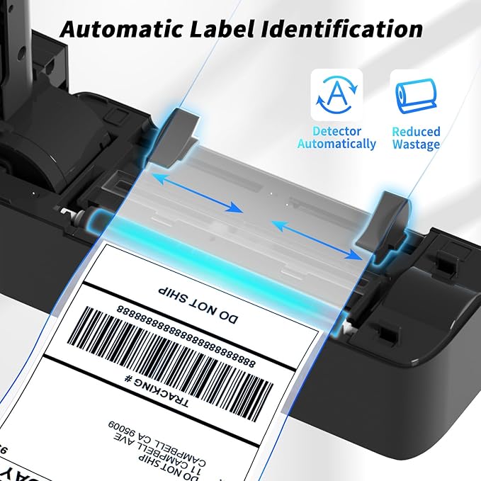 ASprink Shipping Label Printer - 241BT Bluetooth Thermal Label Printers for Small Business, 4X6 Wireless Thermal Printer for Shipping Packages, Compatible with iPhone, Windows, USPS, Amazon, Black