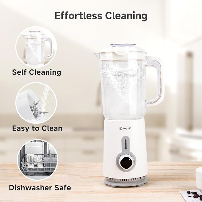 Simplus 3 in 1 Blender and Food Processor Combo for Kitchen, Small Electric Food Chopper, Meat and Vegetable Grinder, 380W High Speed 5 Cup Blenders with 2 Speeds and Pulse for Smoothies and Shakes
