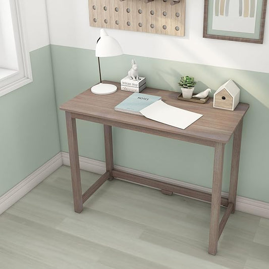 Max & Lily Solid Wood Desk, 40 Inches, Clay