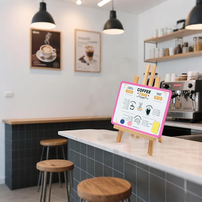 Portable Small whiteboard, Drawing Board, Writing Board, 12 "X 16" Portable Modern Color Frame Dry Erase Board, Used for to-do Notes in Offices, Homes, and Schools (Pink)