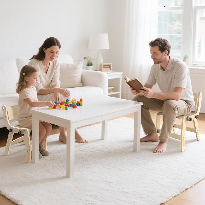 Toddler Step Stool, 2 in 1 Folding Step Stool for Kids, Toddler Stool for Bathroom Sink & Potty Training, Wooden Step Stools w Non Slip Base for Kitchen, Bedroom, Turns into Kids Chair