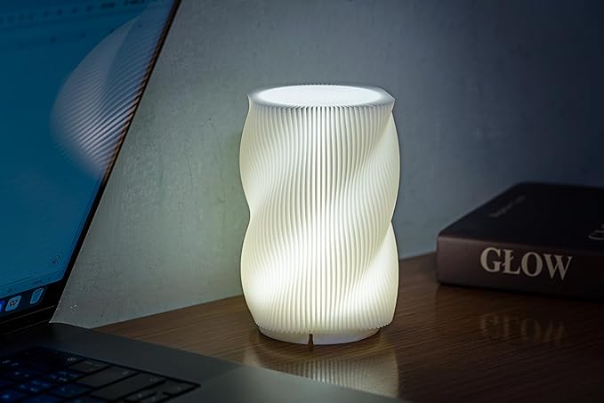 Bedside Lamp with USB Adapter,Button Control Table Lamp for Bedroom Dimmable Small Nightstand Lamp with PLA Lampshade for Living Room Kids Room Office Dorm
