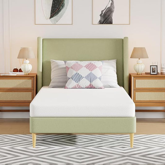 PayLessHere 5 Inch Gel Memory Foam Mattress Medium Firm Mattresses CertiPUR-US Certified Bed-in-a-Box Pressure Relieving Twin XL Size,Fiberglass Free，White