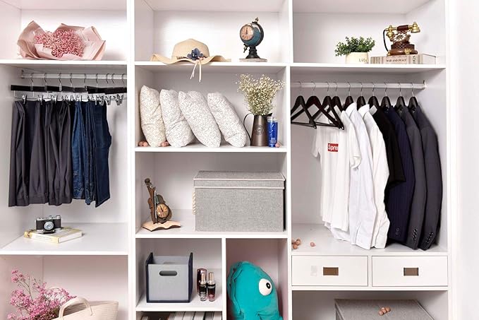 Quality Wooden Hangers - Slightly Curved Hanger Set in 10-Pack - Solid Wood Coat Hangers with Stylish Chrome Hooks - Heavy-Duty Clothes, Jacket, Shirt, Pants, Suit Hangers (Mahogany, 10)