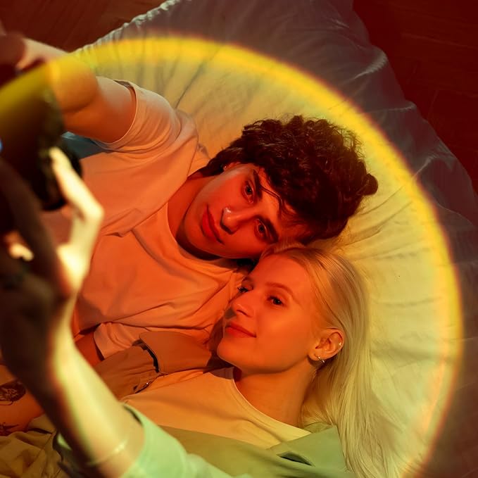 Sunset Lamp Projector,360 Degree Rotation Sunset Lights for Bedroom, Led Lamp with USB Port for Home Decor, Sunset Lamps for Room Decor,Photography,Tiktok Live