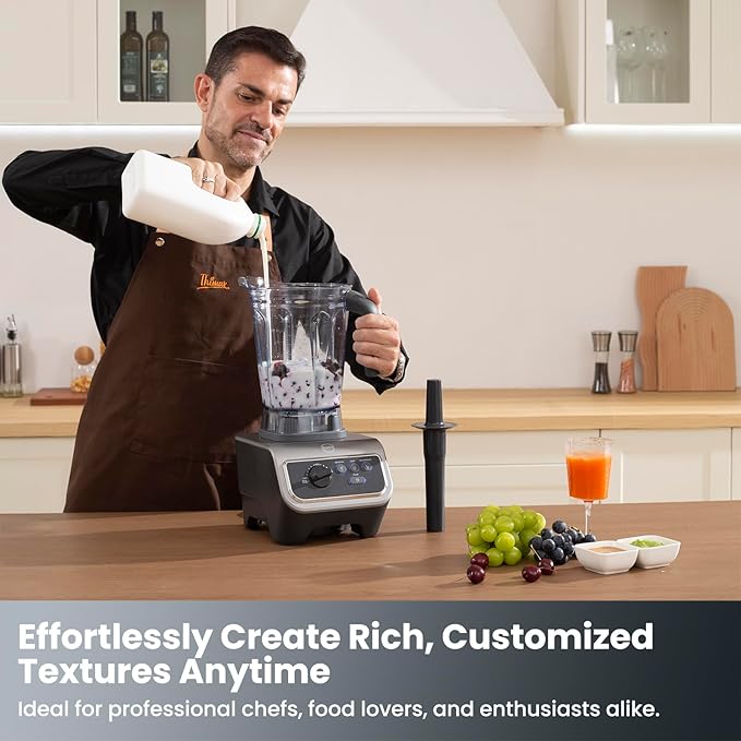 iCucina 1500w Blender for Kitchen with Pre-set Blending Programs, 64oz Heavy Duty Profession-grade Blender for Smoothies, Soups, Dips, Nut Butters, BPA-Free Tritan Jar