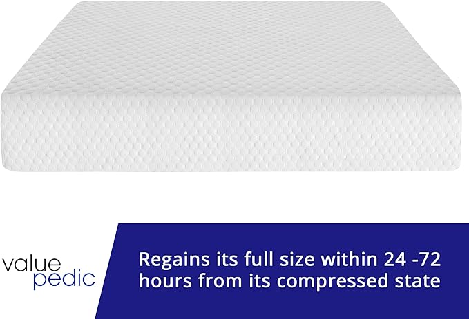 Queen Size 8-Inch Gel Memory Foam Mattress, Comfortable with Pressure Relieving Ergonomic Support, Breathable Soft Fabric Cover, Fiberglass Free, Mattress in a Box