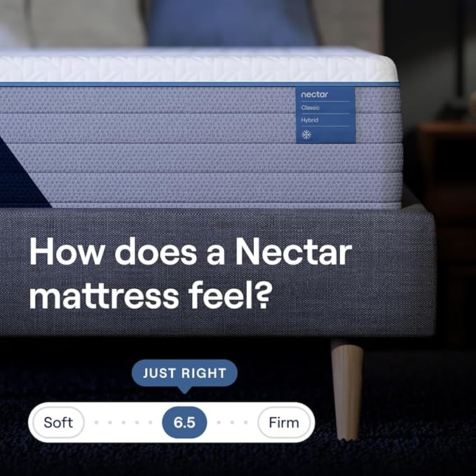 Nectar Classic Hybrid 12” Twin XL Mattress - Medium Firm - Memory Foam & Innerspring Coils - Cooling Top Layer - Pressure-Relief - Mattress in a Box - 365-Night Trial & Forever Warranty