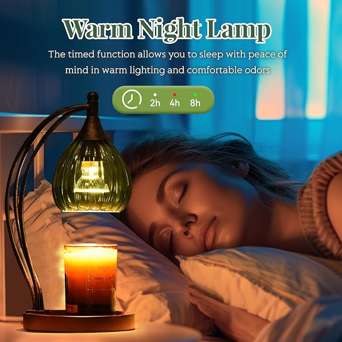 Candle Warmer Lamp, Electric Candle Warmer with Timer Dimmer - Candle Lamp Warmer for Scented Jar Candles - Candle Melter Lamp for Housewarming Gifts New Home Decor