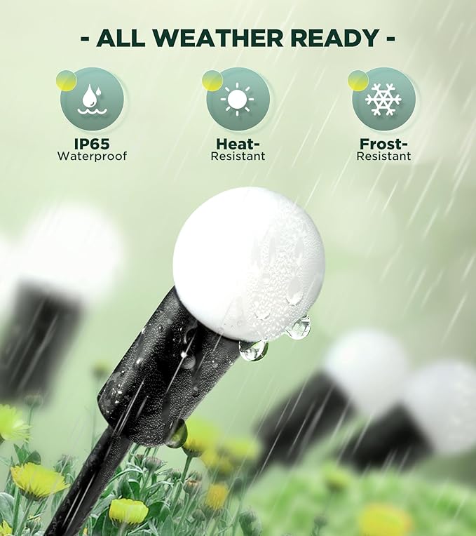 Vibrant Solar Garden Lights, Ultra Bright Solar Powered Firefly Lights Outdoor Waterproof, High Flexibility Starburst Swaying Light, 8 LED Landscape Lighting Decorative for Pathway Patio Yard