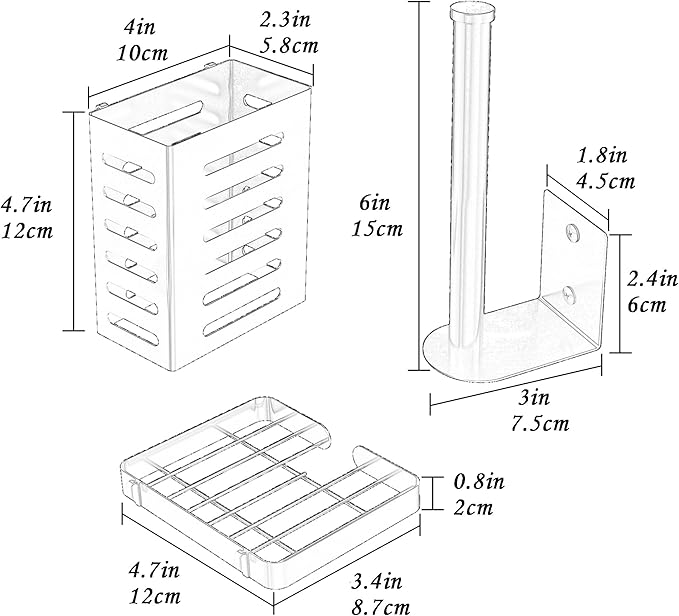PUSDON Metal Wall Hanging Basket 2 Packs DIY Suitable for Multiple Scenes - Middle Bronze Guardrail Suit