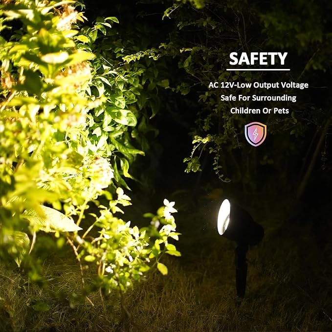 Malibu Low Voltage Landscape Lights - 20W 145 Lumens Halogen Outdoor Lights with Stake Connector (1 Pack)