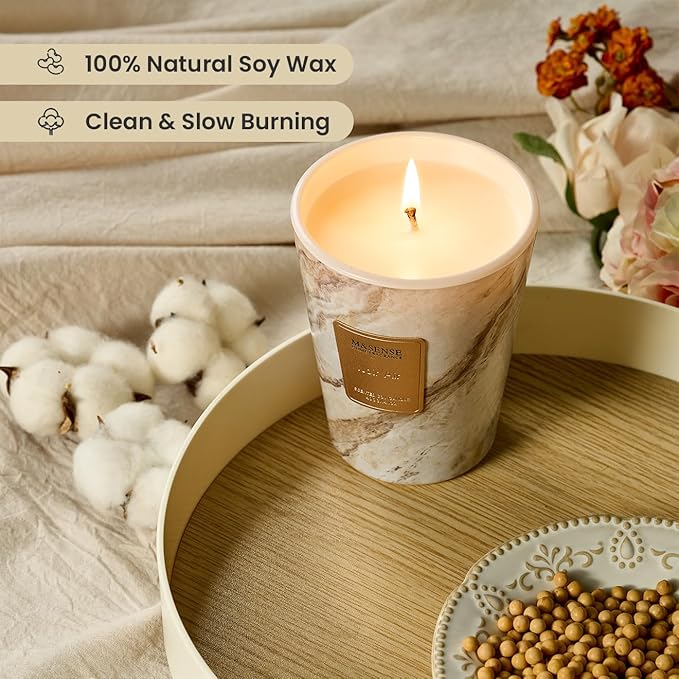 M&SENSE NoirAir Scented Candles for Home, Lead-Free Wick Highly Scented Jar Candles, 14.1 Oz 80 Hours Lasting Burning Candles Gifts for Women, Relaxing Aromatherapy Candle for Stress Relief