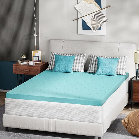 FDW 6 inch Queen Mattress Gel Memory Foam Mattress for Cool Sleep + 3 Inch Gel Memory Foam Topper Set,CertiPUR-US Certified (Queen)