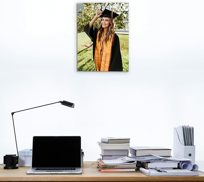 Custom Graduation Canvas Prints with Your Photos,Graduation Decorations, Personalized Graduation Canvas Wall Art Gifts Idea for Daughter, Son, Sibling or Friend (12" X 16")