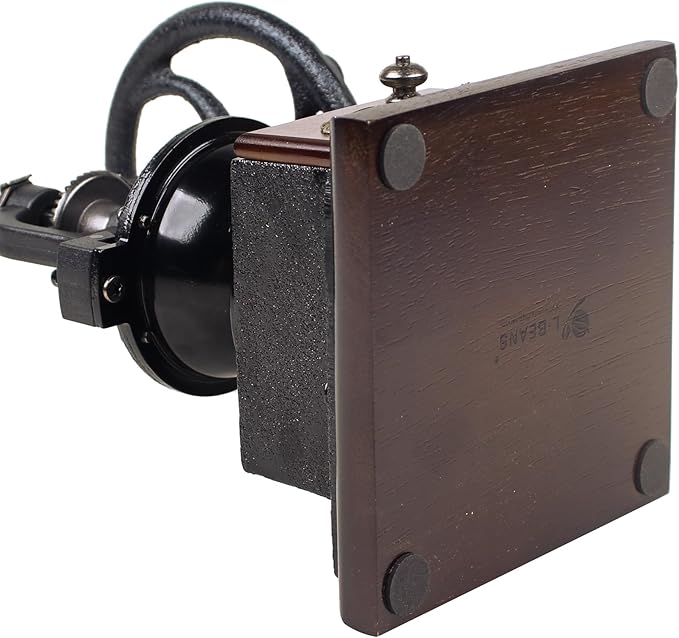 Manual Burr Coffee Grinder,Home Vintage Style Wooden Hand Crank Coffee Maker Grinder