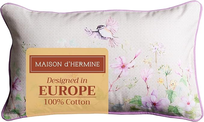 Maison d' Hermine Decorative Pillow Covers 12x20 Inch Rectangle 100% Cotton Throw Pillow Covers with Invisible Zipper for Living Room Couch, Chair, Sofas, Bedroom, Home (Magnolia Mornings)