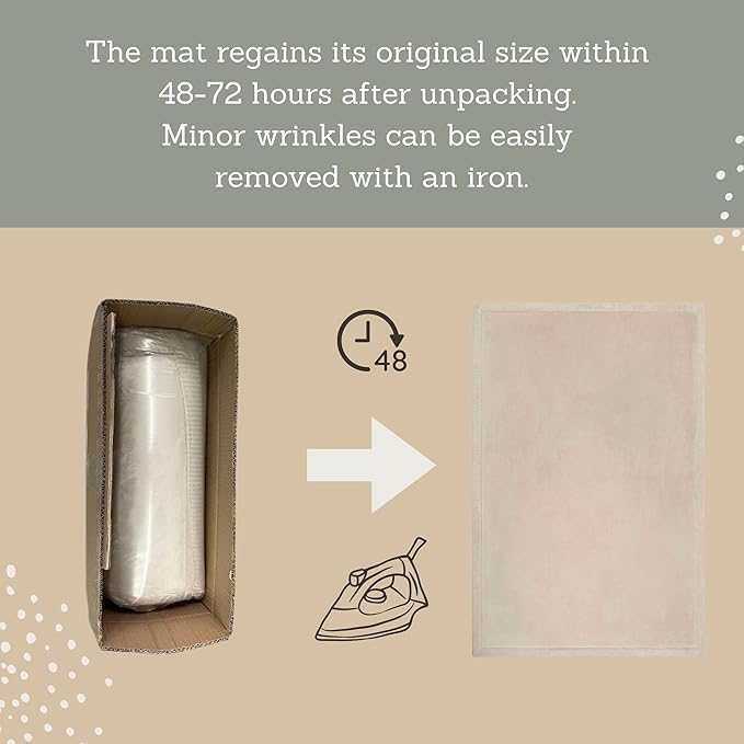 Premium Baby Play Mat 60”x 80” Beige – Cloud-Soft Coral Velvet Memory Foam Rug for Crawling & Play – Non-Slip, Water-Resistant, Care Tummy Time Mat – Non-Toxic Padded Playmat