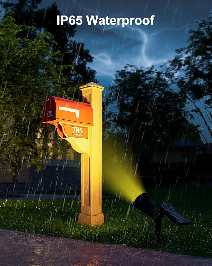 Color Changing Solar Spotlights Outdoor RGB Waterproof Landscape Flood Lights for Halloween Decorations, Skeletons, Tombstones, Pumpkin, Tree, Uplighting for Outside House, Wall, Yard, Garden, Pathway