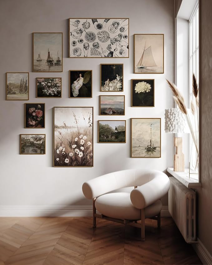 InSimSea Framed Wall Art for Living Room Abstract Modern Dining Room Canvas Art Wall Decor Rustic Artwork Farmhouse Oil Painting Pictures Prints Kitchen Decor Gallery Boho Vintage Decor Office 16x24In