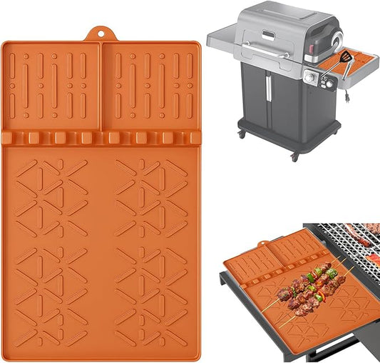 Silicone Griddle Tools Mat for Ninja FlexFlame, Heat Resistant Grill Mat for Outdoor Grill, BBQ Accessories Grill Mats for Ninja Grill