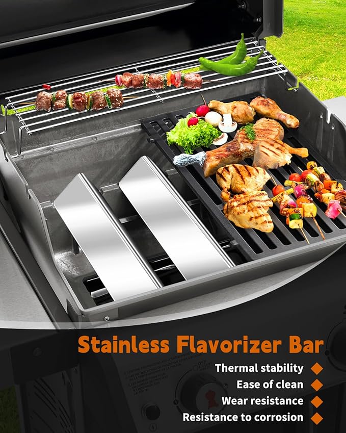 15.3 inch Flavorizer Bars for Weber Spirit Grill Parts 200 Series Weber Spirit 2 Grill Parts E220 E230 S220 S230, Spirit 210 Grill Parts E210 S210 for Weber Grill Parts 7635 67045, 3 Pcs