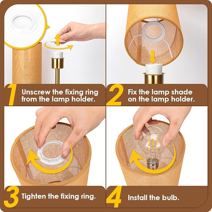 Yarra-Decor Bedside Lamp with USB Port - Touch Control Table Lamp for Bedroom Wood 3 Way Dimmable Nightstand Lamp with Round Flaxen Fabric Shade for Home Office (LED Bulb Included) (Y - NET)