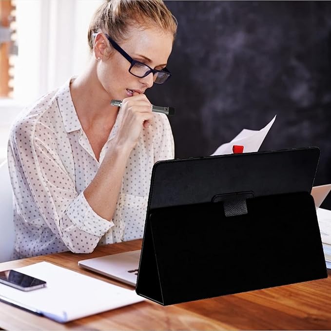 Portable Small White Board, 12" x 9" Magnetic Dry Erase Board with Stand, Desk Whiteboard for Kids Drawing, Comes with 1 Marker with Eraser for Clear, (Black)