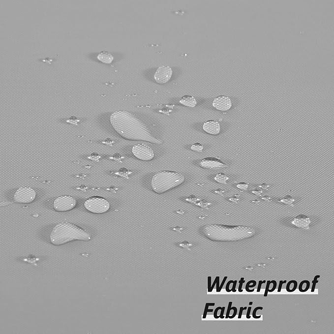 Furlinic No Hook Stall Shower Curtain Fabric,48" Wide Small Narrow Bathroom Curtain with 6 Plastic Built-in Grommets,Waterproof & Machine Washable,Hotel Style,Light Grey,48x84 Inch