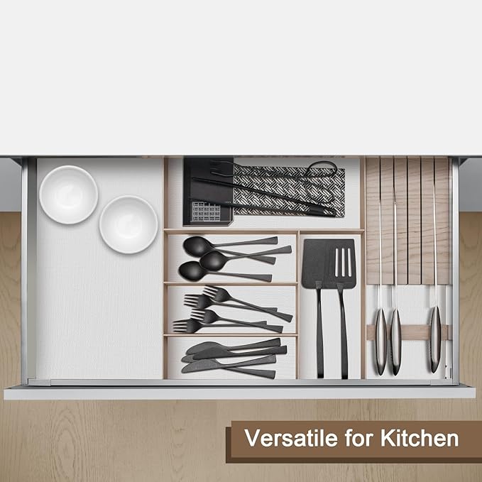 OcePor Non-Adhesive Drawer and Shelf Liner 17.5IN x 20FT，Non Slip Cabinet and Cupboard Liner, Kitchen Cabinet Liners for Shelves, Waterproof Drawer Shelf Liners for Cabinets/Bathroom Cupboard, White