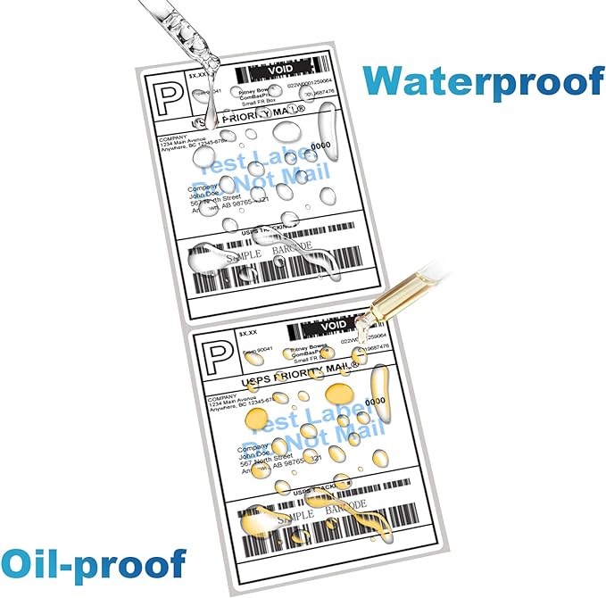 9527 Product Fanfold 4 x 6 Direct Thermal Labels White Perforated Shipping Labels,2 Stack,Total 2000 Labels