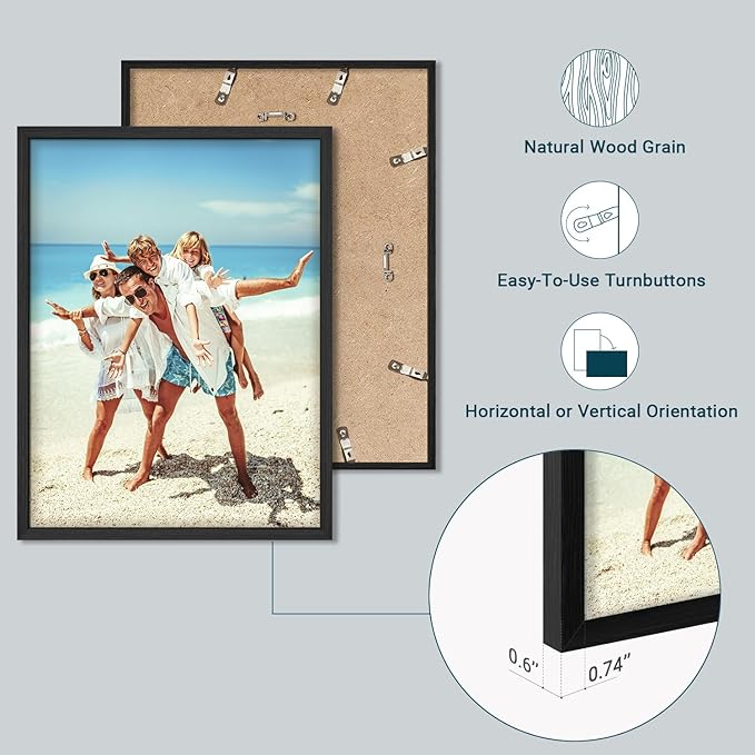 wall26 Custom Framed Poster Wall Art for Living Room, Bedroom Canvas Prints for Home Decoration Ready to Hang - 11"x14" Black