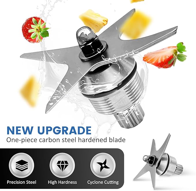 Compatible with vitamix Ascent 64oz Container, Replace Venturist V1200 A3500 A3300 A2500 A2300 X2 X3 X4 X5 VM0185 VM0185A VM0185B Self Detect Containers, 64oz. Low-Profile Container Jar Cup