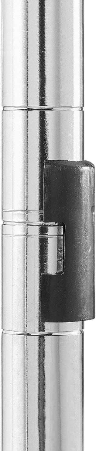 Whitmor 5 Tier Shelving Unit, Metal Storage Shelves, 400 lbs Capacity per Shelf, 2000 lbs Total, Adjustable Heavy Duty Shelf, Easy Assembly for Kitchen, Garage, Plant, 36"L x 14"W x 72"H, Chrome