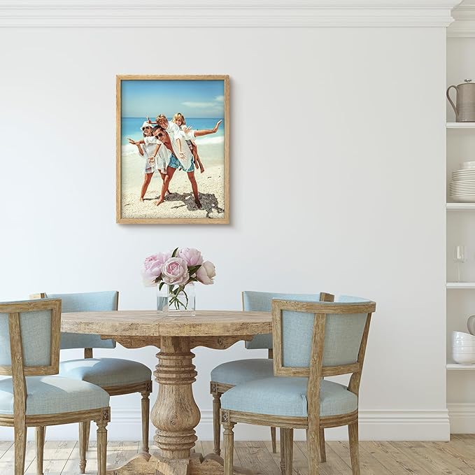 wall26 Custom Framed Poster Wall Art for Living Room, Bedroom Canvas Prints for Home Decoration Ready to Hang - 8"x10" Natural