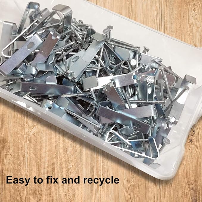 20 pcs Heavy Duty Picture Hooks, FUZANWJ Professional Picture Hangers Support up to 100lbs, Large Picture Hanging Kit on Wooden/Drywall for Canvas, Office Pictures, Clock, House Decoration