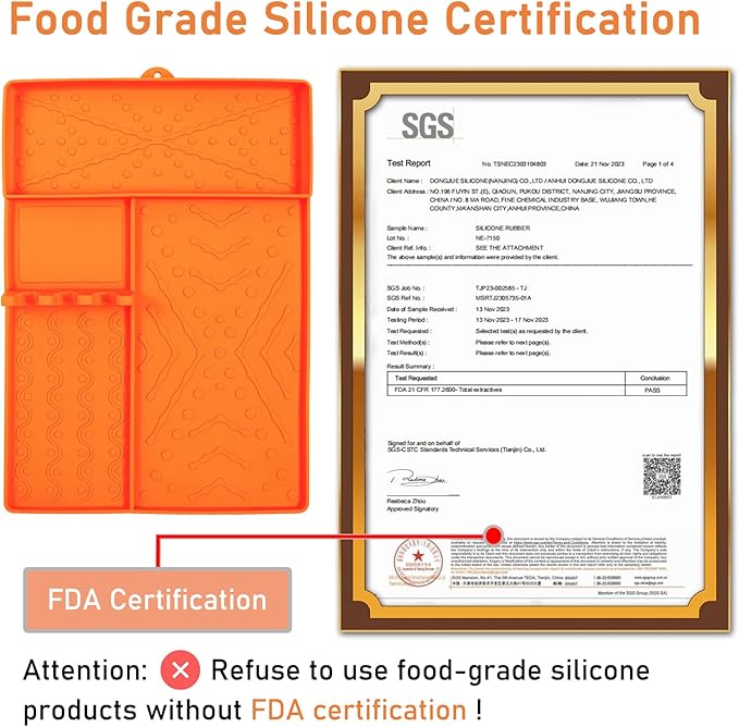 Griddle Mat Barbeque Grill Accessories Tools for Blackstone, Side Shelf Food-Grade Silicone Spatula Mat with Drip Pad for Outdoor Grill Kitchen Counter - Orange