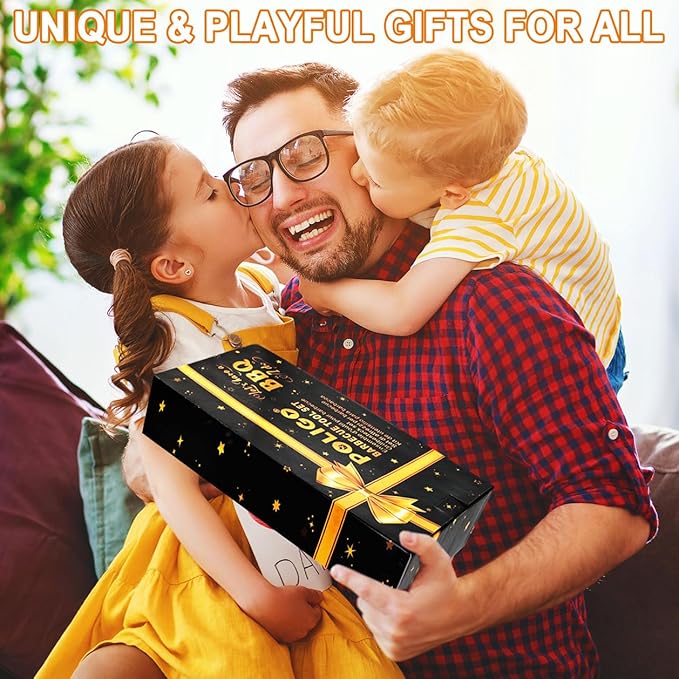 POLIGO 7PCS Golf-Club Style BBQ Tools Set Grilling Tools with Rubber Handle - Stainless Steel Grill Accessories for Outdoor Grill Set Premium Grill Utensils Set Christmas Birthday Gifts for Men Dad